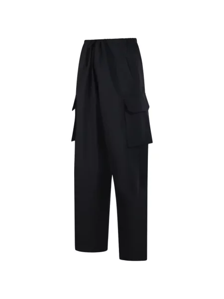 Pantaloni cargo The Erose cu cordon negru