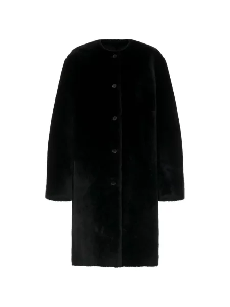 Haină din piele de oaie Loulou De Saison din piele de oaie negru