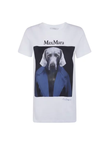 Koszulka Max Mara z nadrukiem klasyczna