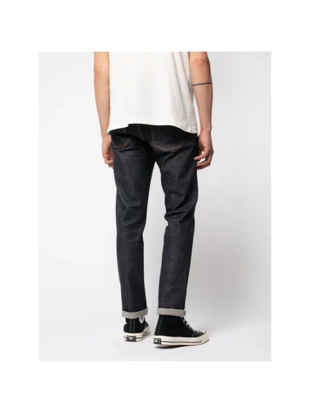 Zwężane dżinsy Nudie Jeans zwężany niebieski