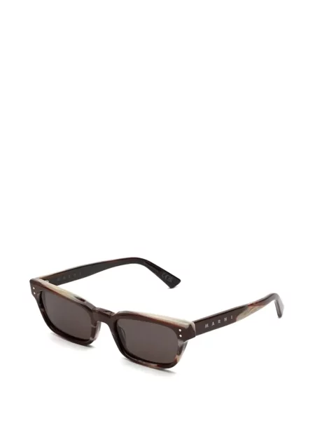 Pravokutne sunčane naočale Marni Eyewear smeđa