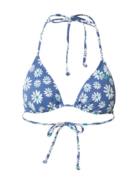 ROXY Bikini gornji dio Essentials Tiki Tri / kraljevski zelena / bijela plava