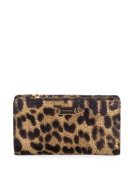 Portofel Borbonese cu imagine cu model leopard maro