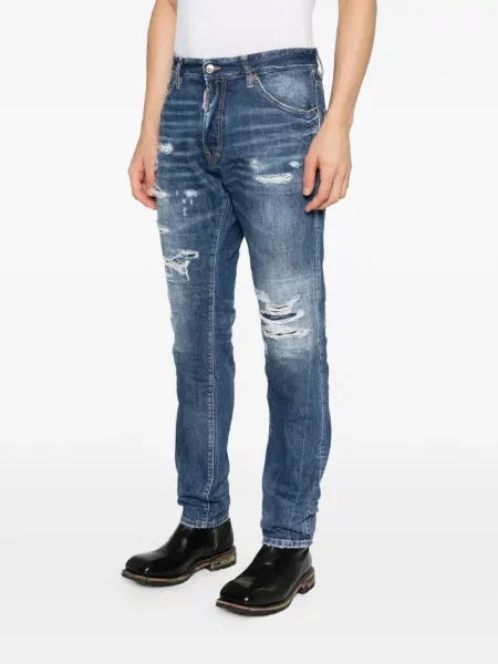 Blugi Dsquared2 zdrențuiți albastru