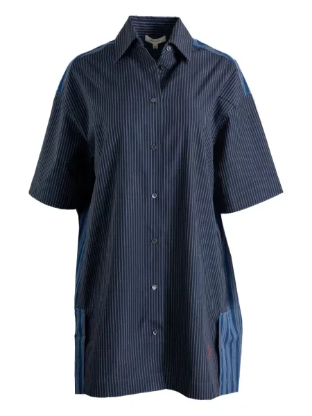 Mała sukienka koszulowa Jw Anderson w paski garniturowa niebieska