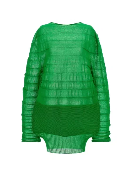 Top Issey Miyake tricotate verde