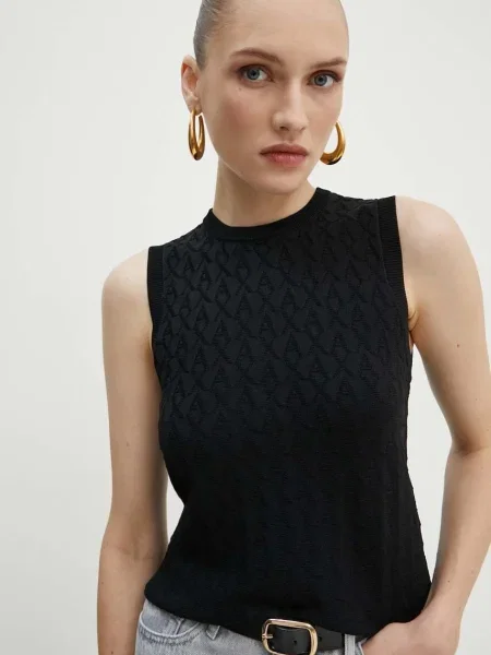 Елек Armani Exchange от лека материя черно