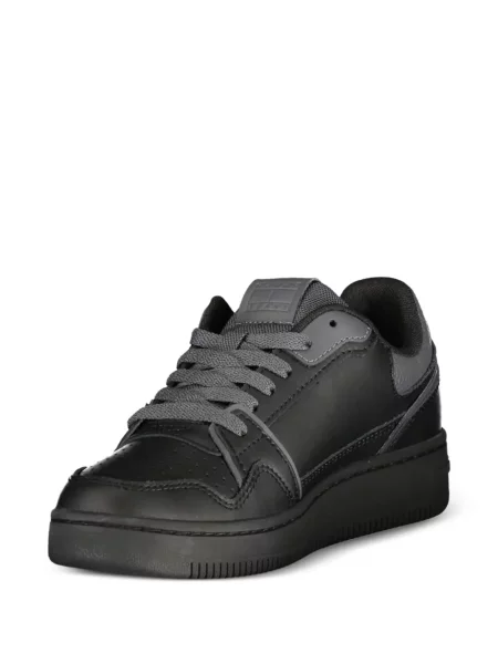 Bőr sneaker Tommy Jeans autogrammal fekete