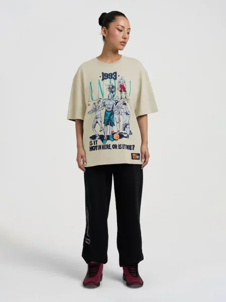 Tricou Retro Logo' gri