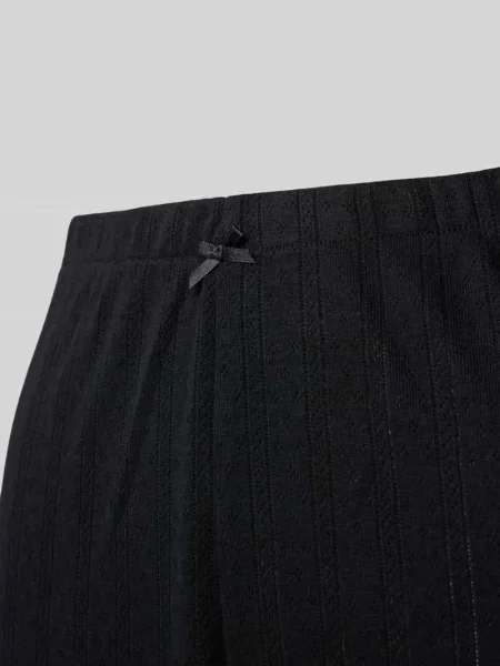 Spodnie od piżamy w ażurowej fakturze krój regular fit Jake*s Casual czarne
