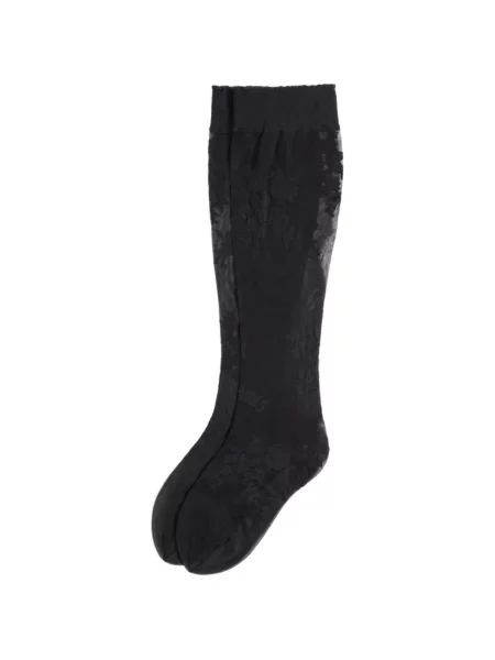 Șosete Valentino Garavani cu model floral negru