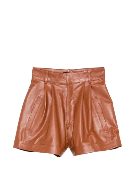 Pantaloni scurți Manokhi din piele maro
