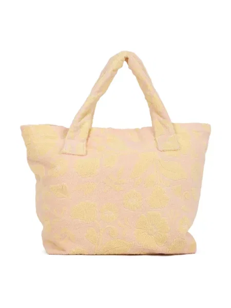 Shopperka Chloe w kwiatki frotte żółta