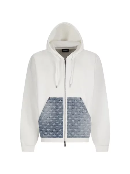Hanorac cu glugă Dsquared2 alb
