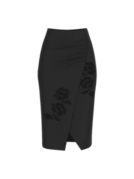Spódnica skórzana Guess czarna