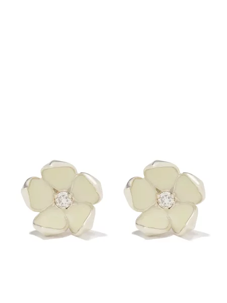 Cercei Shaun Leane cu model floral argintiu
