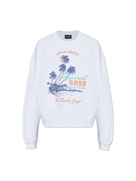 Bluza Dsquared2 z nadrukiem biała