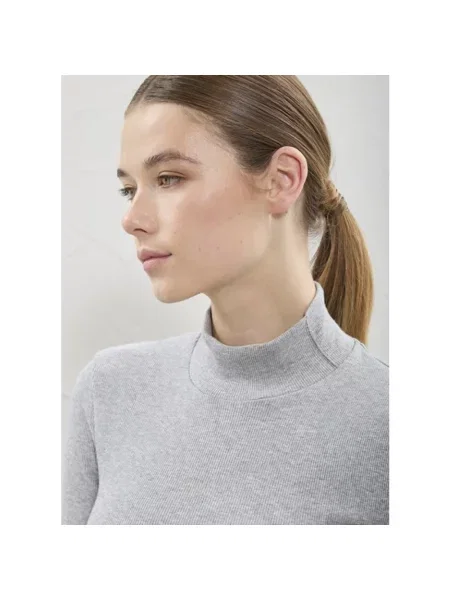 Sweter z golfem Peserico wełniany do golfa szary