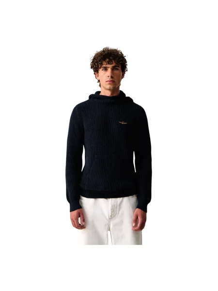 Aeronautica Militare Sweter Granatowy niebieski