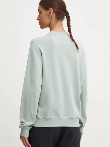 Fjallraven bluza dresowa Vardag turkusowy gładka