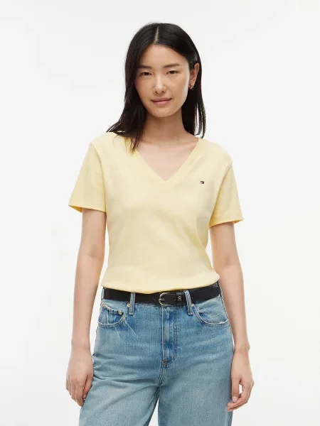 TOMMY HILFIGER Tričko Cody svetložltá žltá