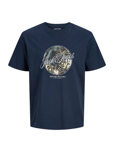 JACK & JONES Tricou JJHONOLULU bleumarin / verde mentă / negru alb
