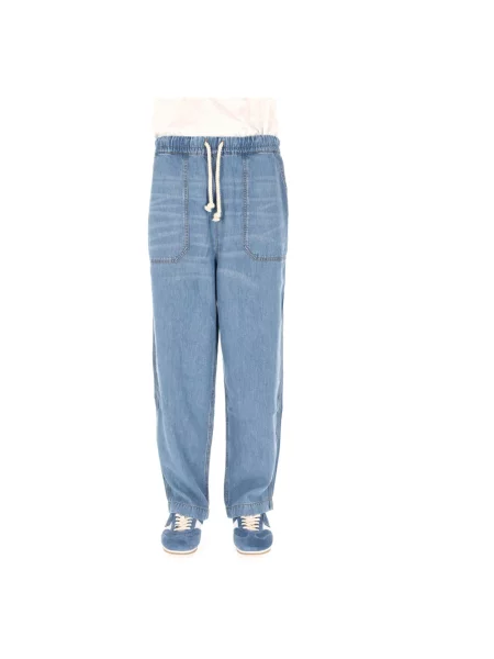 Jeansy straight leg Officine Generale niebieskie