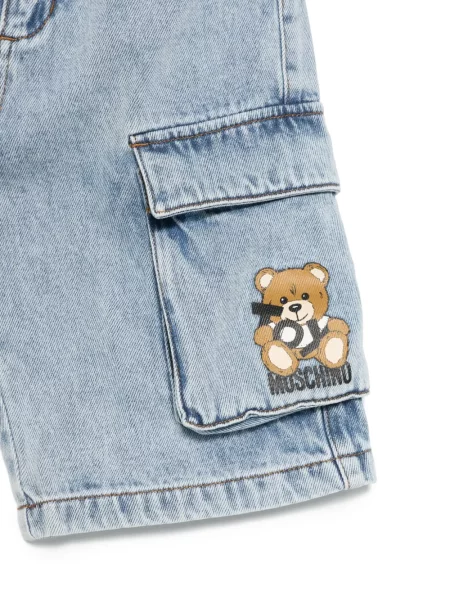 Szorty cargo dziecięce Moschino niebieskie