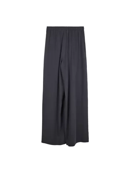 Lniane spodnie Max Mara niebieskie