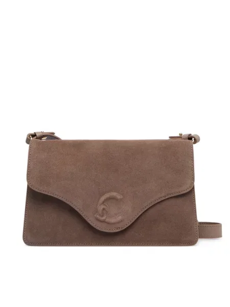 Coccinelle torebka crossbody skórzana brązowa
