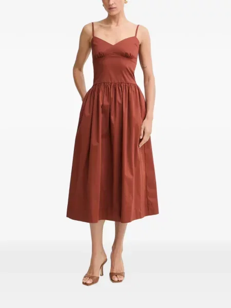 Rochie midi Morgan cu funde maro