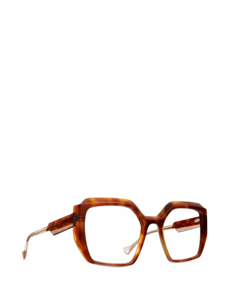 Ochelari de soare Caroline Abram cu imprimeu geometric maro