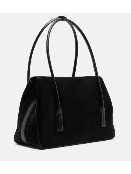 Geantă Tom Ford din piele de căprioară negru