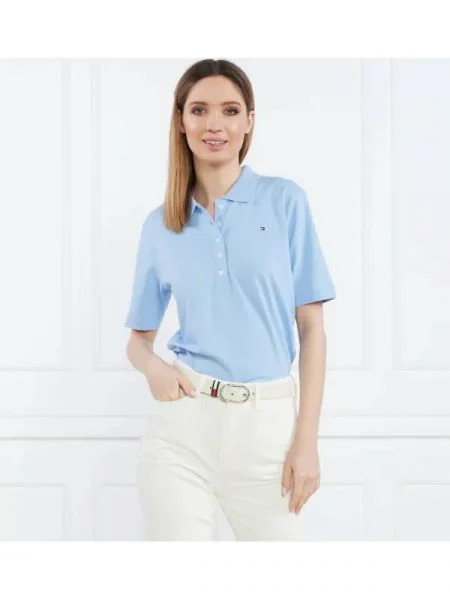 Tommy Hilfiger Polo PIQUE albastru