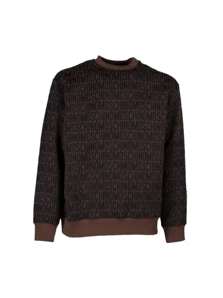 Bluza Moschino z nadrukiem brązowa