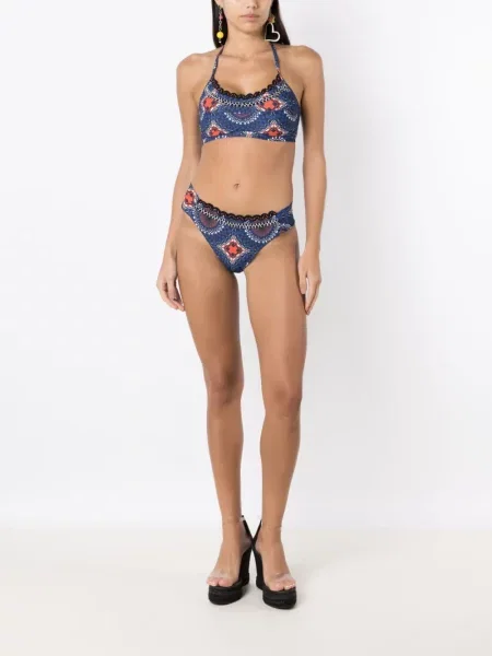 Raštuotas bikinis Amir Slama mėlyna