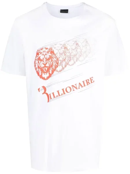 Tricou Billionaire cu imagine alb