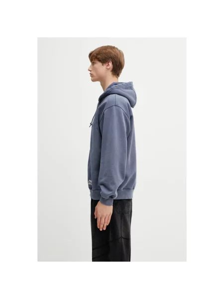 By Parra Not fade away bluza z kapturem damska niebieska