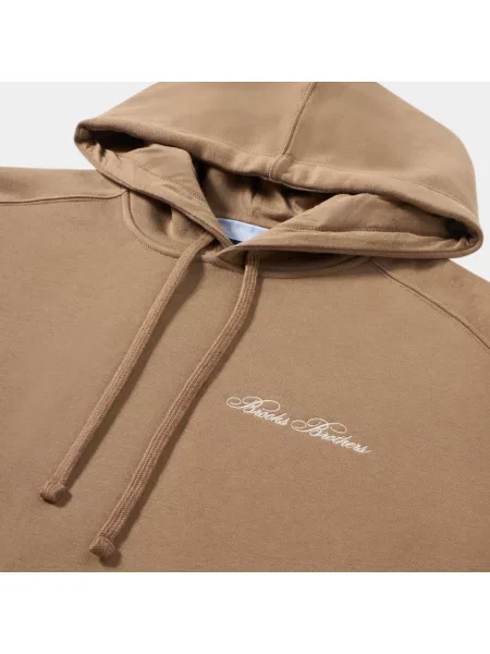 Bluza z kapturem Brooks Brothers z kapturem brązowa