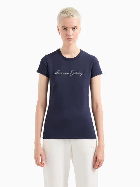 Armani Exchange Футболка Темно-синій синя