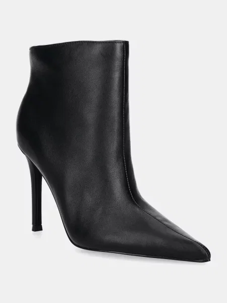 Кожени боти Steve Madden Sentinel с тънък черно