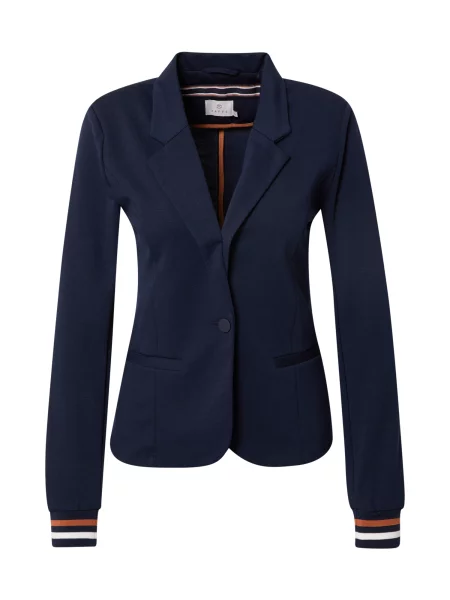 KAFFE CURVE Blazer Kinnie mornarska / konjak / bela modra