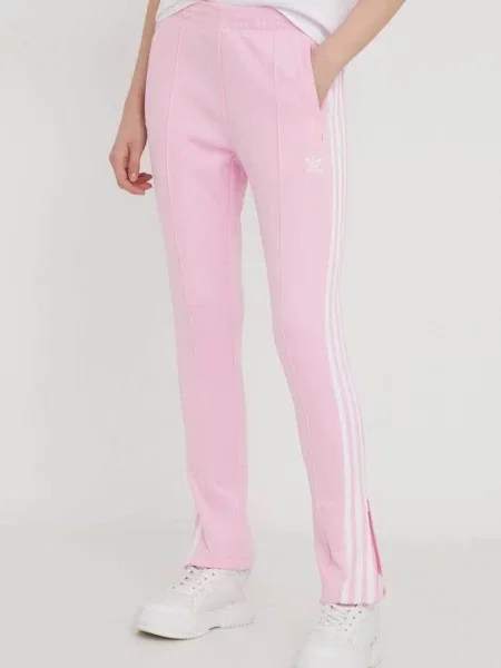 Adidas Originals spodnie dresowe Adicolor Classic SST z aplikacją różowy