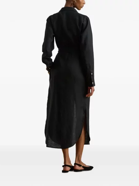 Cu centură rochie tip cămașă Lauren Ralph Lauren negru