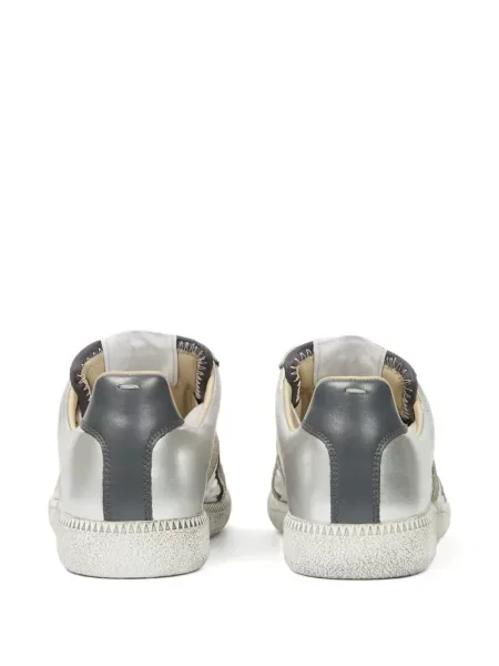 Sneakerși Maison Margiela din piele auriu