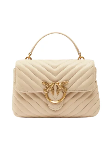 Mała mały torebka Pinko beżowa