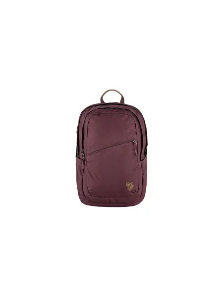 Раница Fjallraven Räven 28 лилаво голям с изчистен дизайн червено
