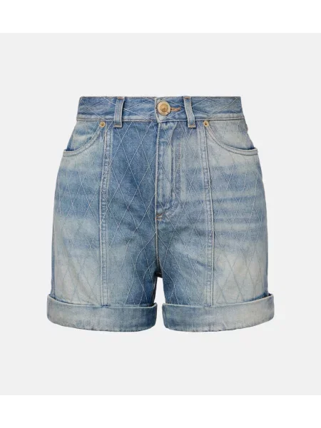 Szorty jeansowe Balmain niebieskie