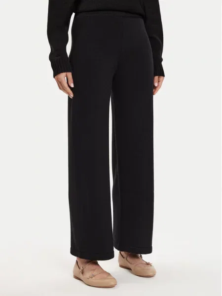 Pletene hlače Max Mara Leisure črna