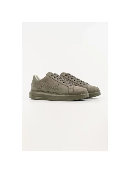Sneakersy Karl Lagerfeld skórzane zielone
